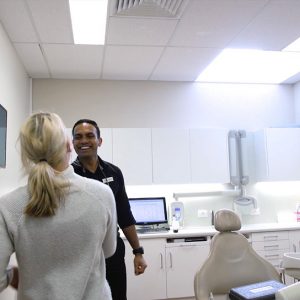 Patient meeting dentist